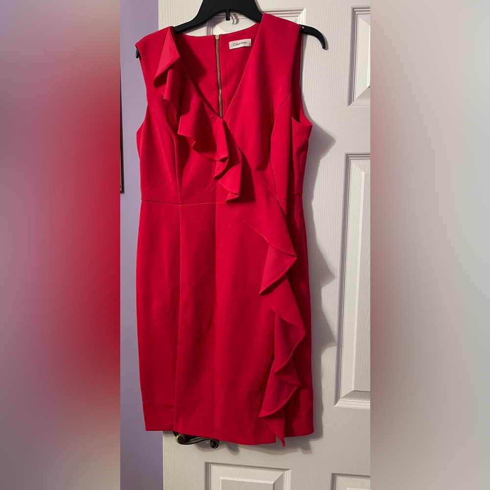 Calvin Klein ruffle dress